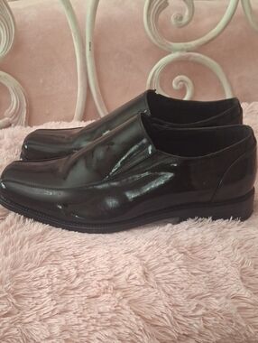 BRUNO MARC Men's Black Slip-On Dress Shoes NWOB 14W